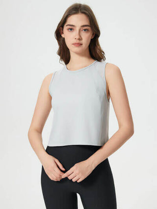 Millennia Round Neck Cropped Active Tank - 1985 the VAULT Boutique