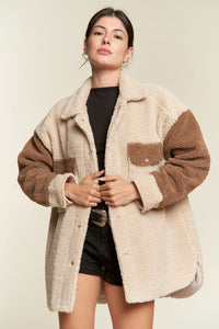 Colorblock Sherpa Jacket - 1985 the VAULT Boutique