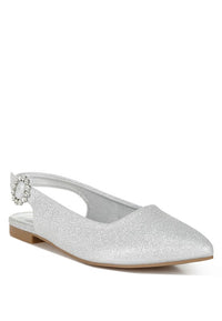 Giora Glitter Slingback Flat Sandals - 1985 the VAULT Boutique