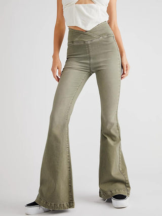 Asymmetric Waist Flare Jeans - 1985 the VAULT Boutique