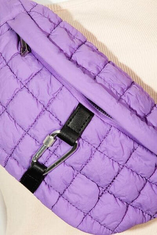 Fame Carabiner Bubble Texture Quilted Sling Bag - 1985 the VAULT Boutique