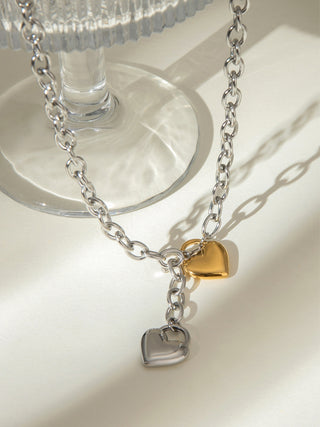 Stainless Steel Heart Chain Necklace - 1985 the VAULT Boutique