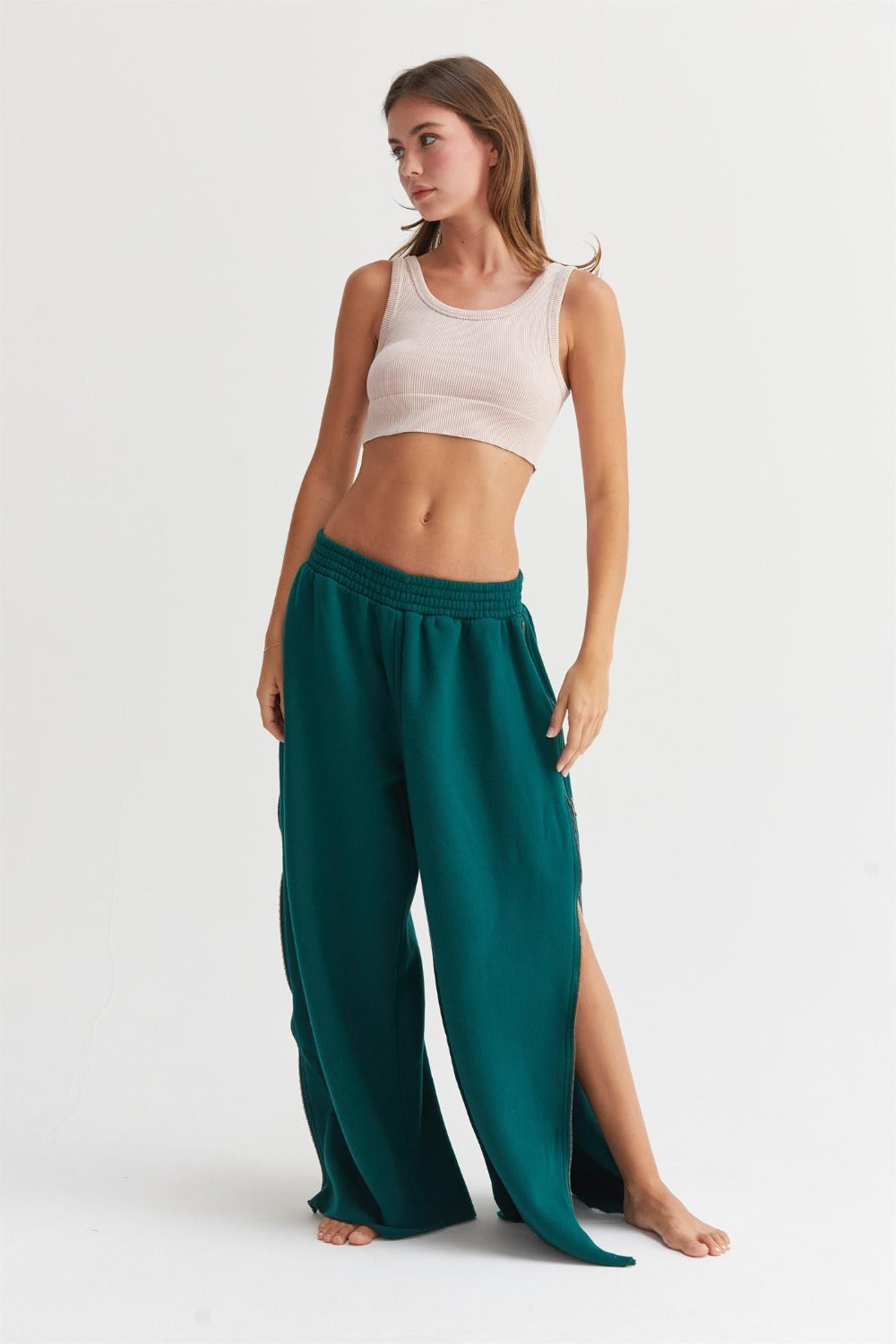 HYFVE Wide-Leg Side Zipper Sweatpants - 1985 the VAULT Boutique