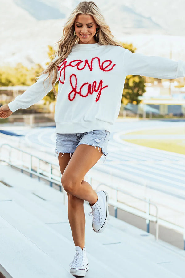 GAME DAY Round Neck Long Sleeve Sweatshirt - 1985 THE VAULT