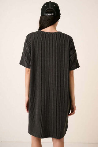 Mittoshop Urban Rib Knit Short Sleeve Tee Dress - 1985 the VAULT Boutique