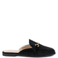 Velvet Buckled Flat Mules - 1985 the VAULT Boutique