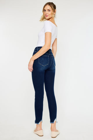 Kancan Full Size High Rise Frayed Ankle Skinny Jeans - 1985 the VAULT Boutique