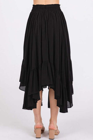 Mittoshop Handkerchief Hem Elastic Waist Pocket Midi Skirt - 1985 the VAULT Boutique