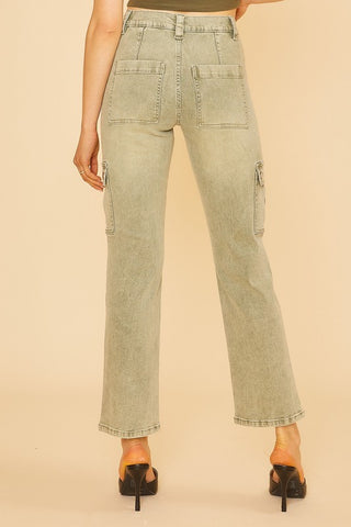 Annie Wear Straight Leg Jeans with Cargo Pockets - 1985 the VAULT Boutique