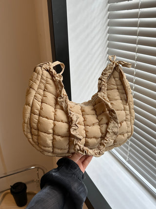 Bubble Texture Ruched Strap Quilted Shoulder Bag - 1985 the VAULT Boutique