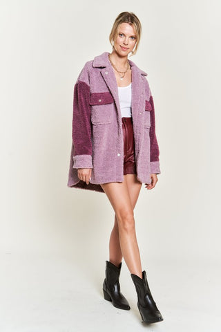 Colorblock Sherpa Jacket - 1985 the VAULT Boutique