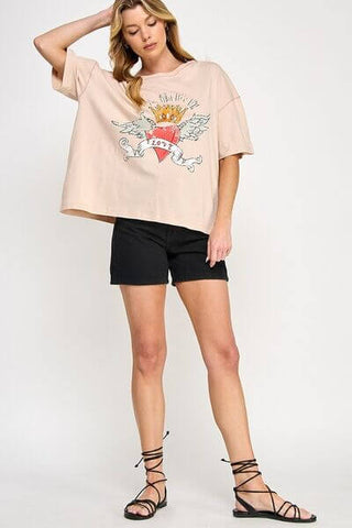 SAGE+FIG Love-Inpired Graphic Oversized T-Shirt - 1985 the VAULT Boutique