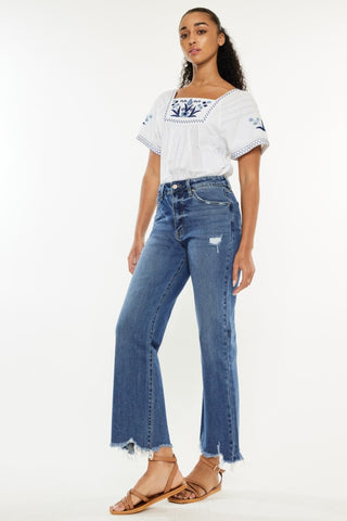 Kancan Full Size High Rise Slim Wide Leg Jeans - 1985 the VAULT Boutique