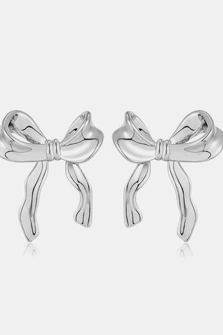 Brass Bow Stud Earrings - 1985 the VAULT Boutique