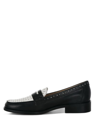 Raisa Stud Embellished Penny Loafers - 1985 the VAULT Boutique