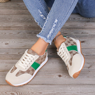 Contrast Round Toe Flat Sneakers - 1985 the VAULT Boutique