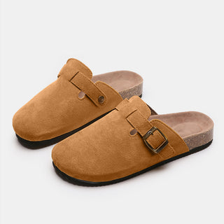 Suede Closed Toe Buckle Slide - 1985 the VAULT Boutique