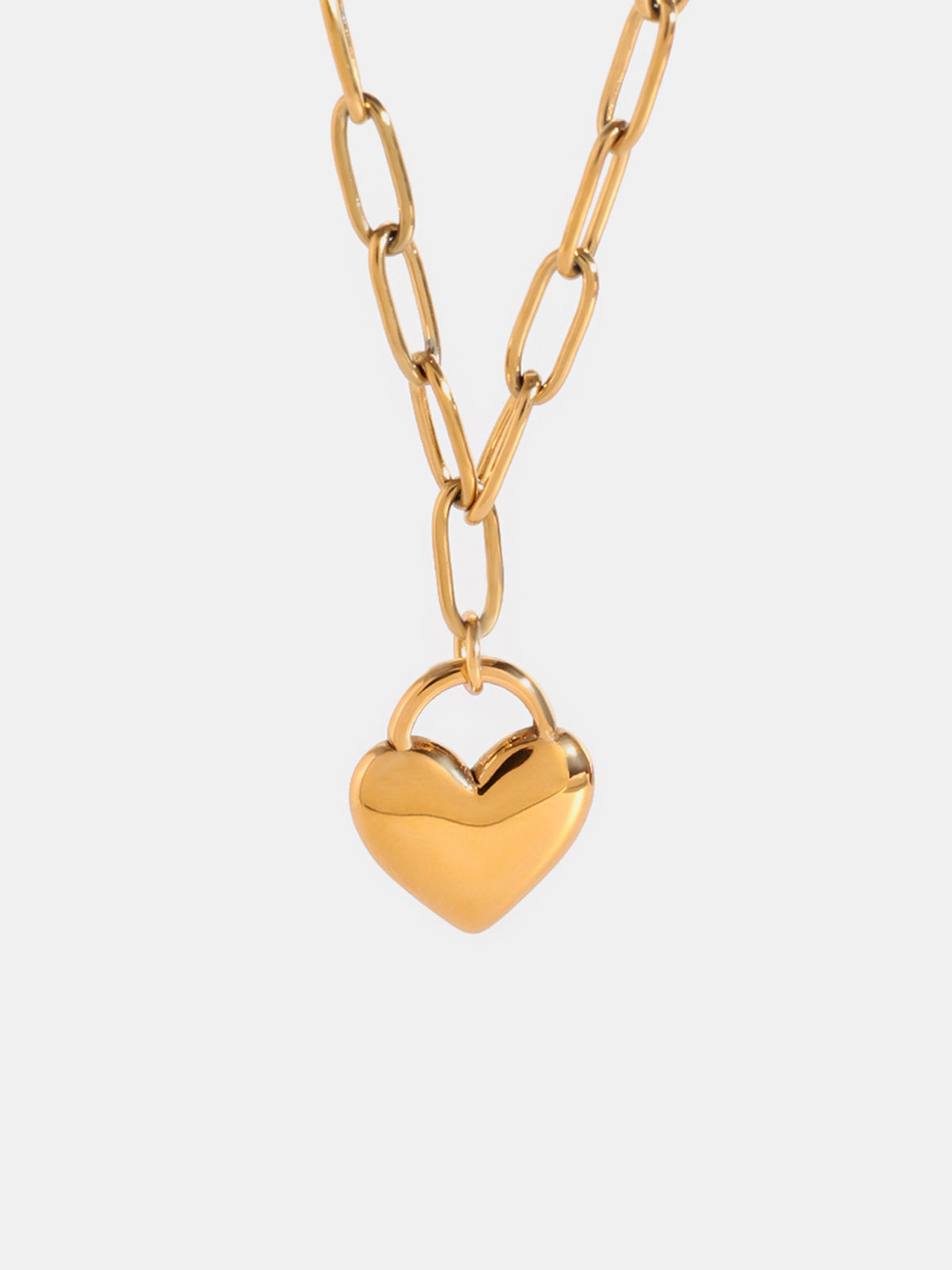 18K Gold-Plated Stainless Steel Heart Pendant Necklace - 1985 the VAULT Boutique