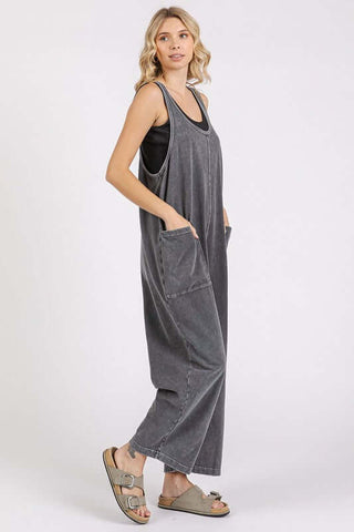 Mittoshop Scoop Neck Wide Leg Overalls - 1985 the VAULT Boutique