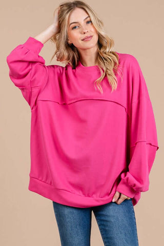 Ces Femme Exposed Seam Long Sleeve Sweatshirt - 1985 the VAULT Boutique