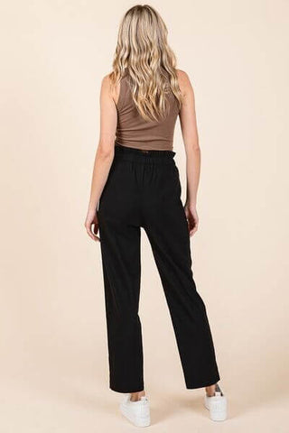 Mittoshop Paperbag Waist Tapered Straight Pants - 1985 the VAULT Boutique