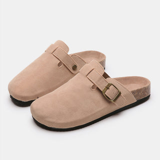 Suede Closed Toe Buckle Slide - 1985 the VAULT Boutique