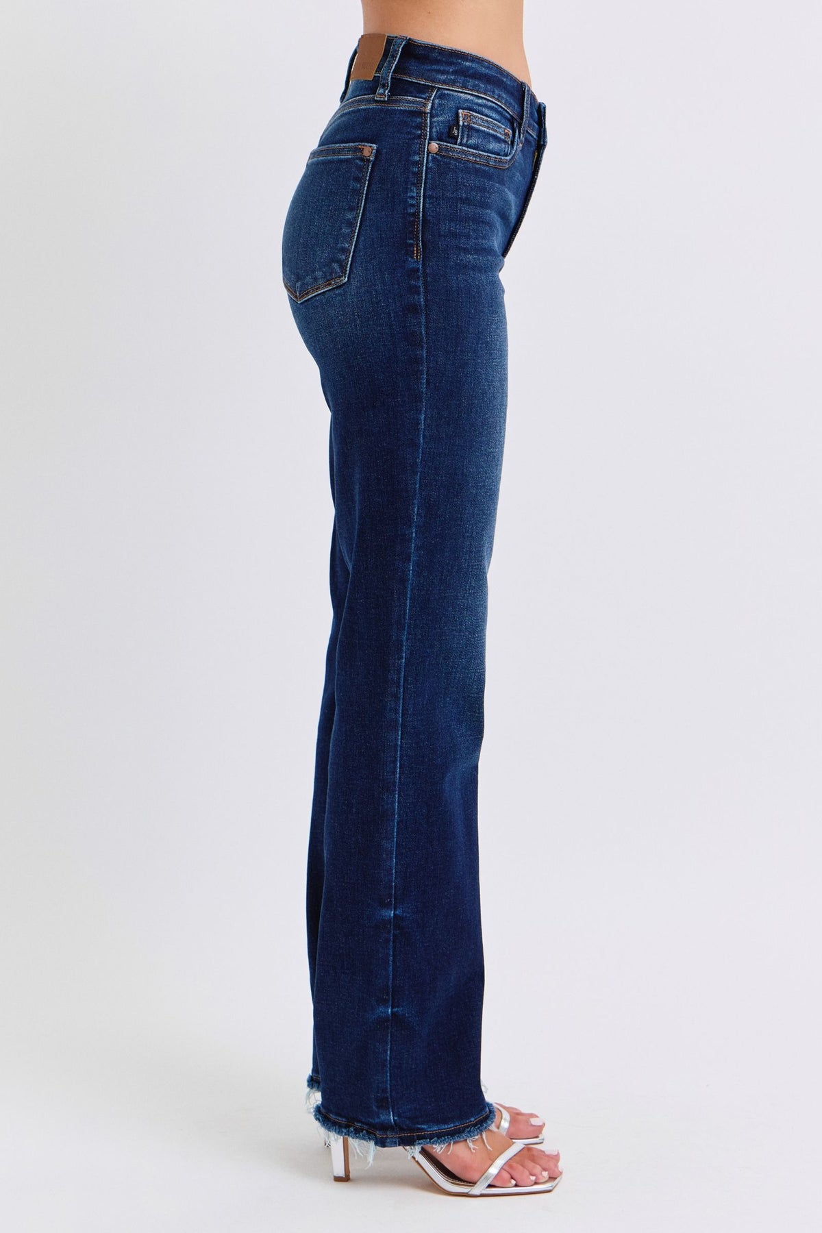 Judy Blue Full Size Raw Hem Straight Leg Jeans - 1985 the VAULT Boutique