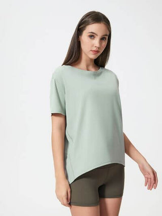 Millennia Round Neck Short Sleeve Active T-Shirt - 1985 the VAULT Boutique