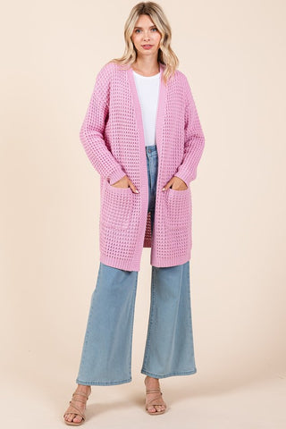 Mittoshop Open Front Long Sleeve Longline Cardigan - 1985 the VAULT Boutique