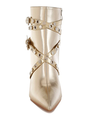 Jaunts Eyelets & Studs Harness Heel Boots - 1985 the VAULT Boutique