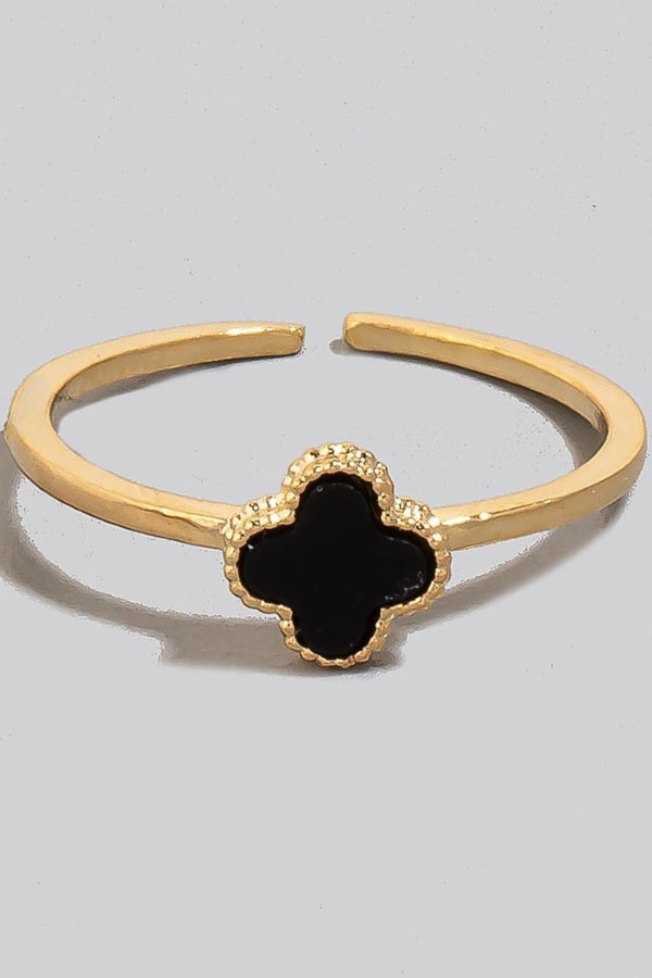 Fame Clover Charm Dainty Band Ring - 1985 the VAULT Boutique