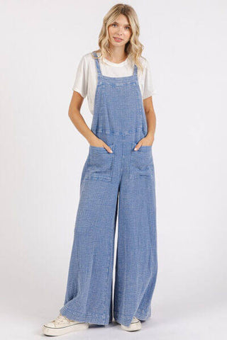 Mittoshop Textured Wide Leg Overalls - 1985 the VAULT Boutique