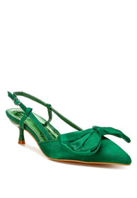 Okshak Satin Bow Slingback Sandals - 1985 the VAULT Boutique