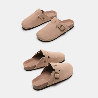 Suede Closed Toe Buckle Slide - 1985 the VAULT Boutique