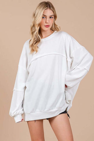 Ces Femme Exposed Seam Long Sleeve Sweatshirt - 1985 the VAULT Boutique