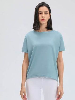 Millennia Round Neck Short Sleeve Active T-Shirt - 1985 the VAULT Boutique