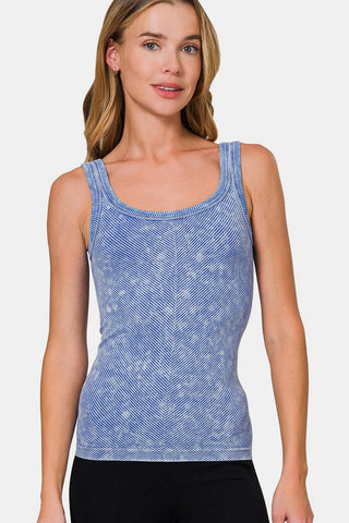 Zenana Ribbed Scoop Neck Tank - 1985 the VAULT Boutique