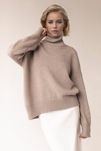 Basic Bae Turtleneck Dropped Shoulder Long Sleeve Sweater - 1985 the VAULT Boutique