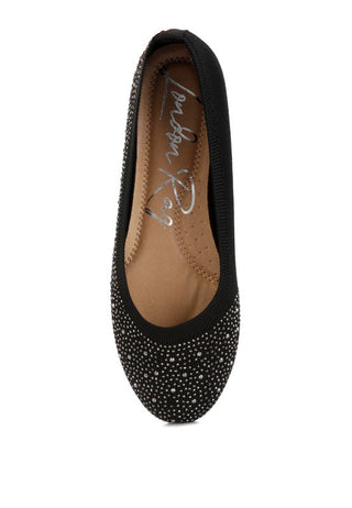 Splash Rhinestones Embellished Ballet Flats - 1985 the VAULT Boutique