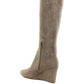 Tulsha Microfiber Wedge Heel Boots - 1985 the VAULT Boutique