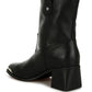 Iliad Genuine Leather Metallic Accent Ankle Boots - 1985 the VAULT Boutique