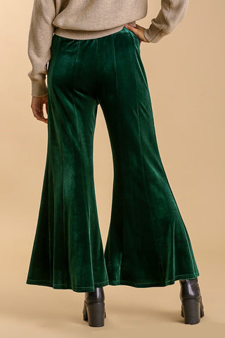 Umgee High Rise Elastic Waist Flare Pants - 1985 the VAULT Boutique