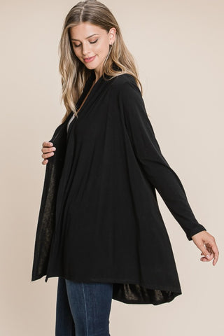 BOMBOM Open Front Long Sleeve Cardigan - 1985 the VAULT Boutique