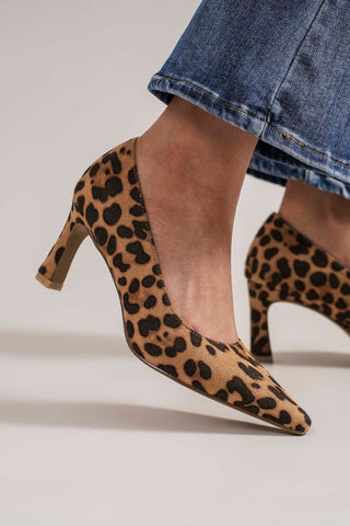 Beast Fashion Faux Suede Leopard Point Toe Pumps - 1985 the VAULT Boutique