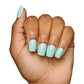 Soft Teal Press-On Nails | Short Squoval Solid Nail