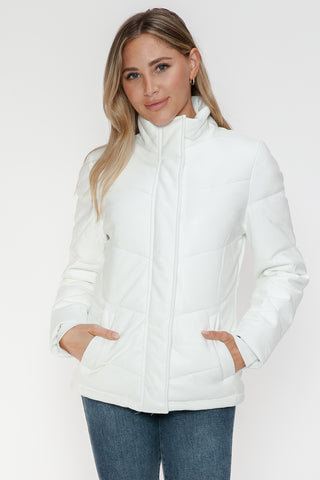 Snobbish Pocketed Zip Up Turtleneck Puffer Jacket - 1985 the VAULT Boutique