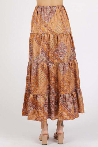 Mittoshop Paisley Patchwork Print Satin Maxi Skirt - 1985 the VAULT Boutique