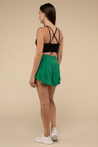 Wide Band Tennis Skirt with Zippered Back Pocket - 1985 the VAULT Boutique