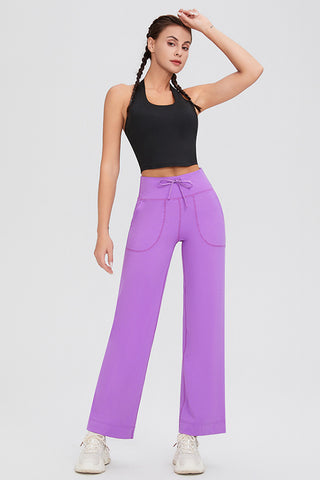 Basic Bae Full Size Drawstring High Waist Pants with Pockets - 1985 the VAULT Boutique