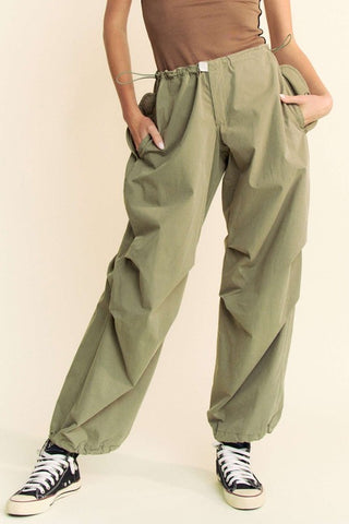 Davi & Dani Drawstring Baggy Pants with Pockets - 1985 the VAULT Boutique